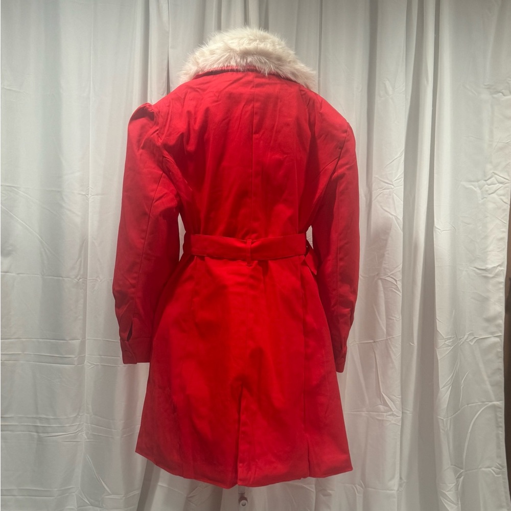Santa Baby Holiday Jacket with removable faux fur collar (+Santa baby gloves) - Picture 2 of 6